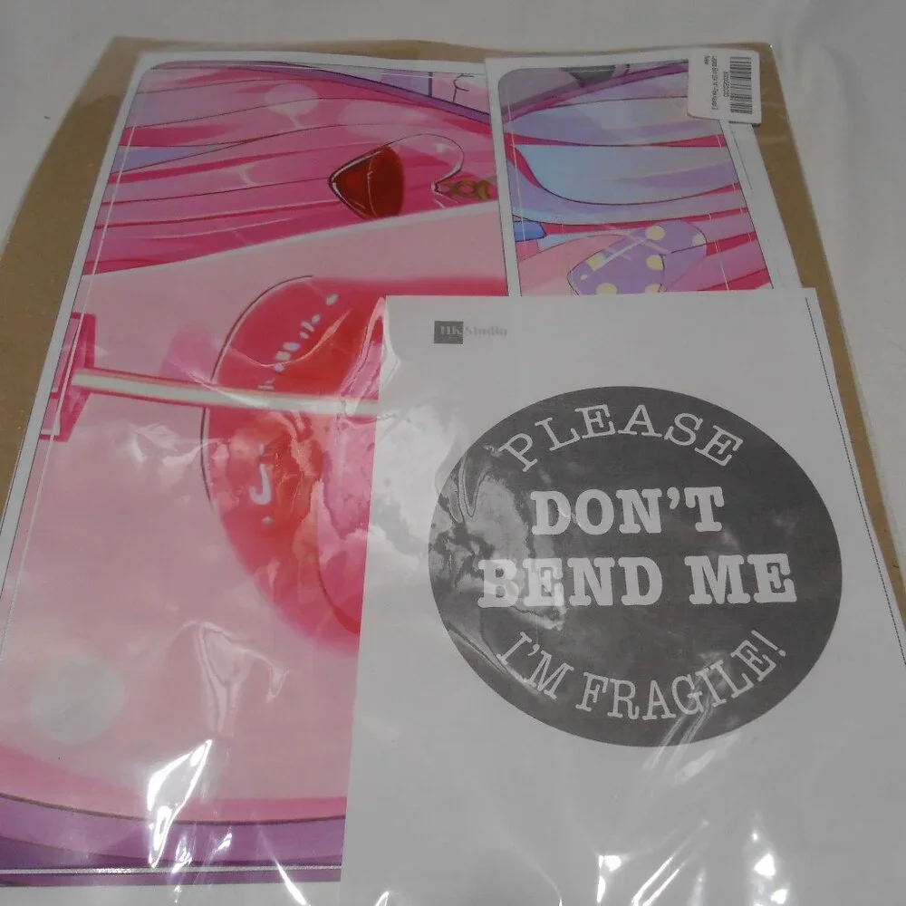 NEW HK STUDIO PINK KAWAII 3 LAPTOP SKIN DECAL COVER 14